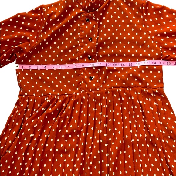 Polka Dot Kate Middleton Inspired Long Sleeve Maxi Shirt Dress - Picture 4 of 10